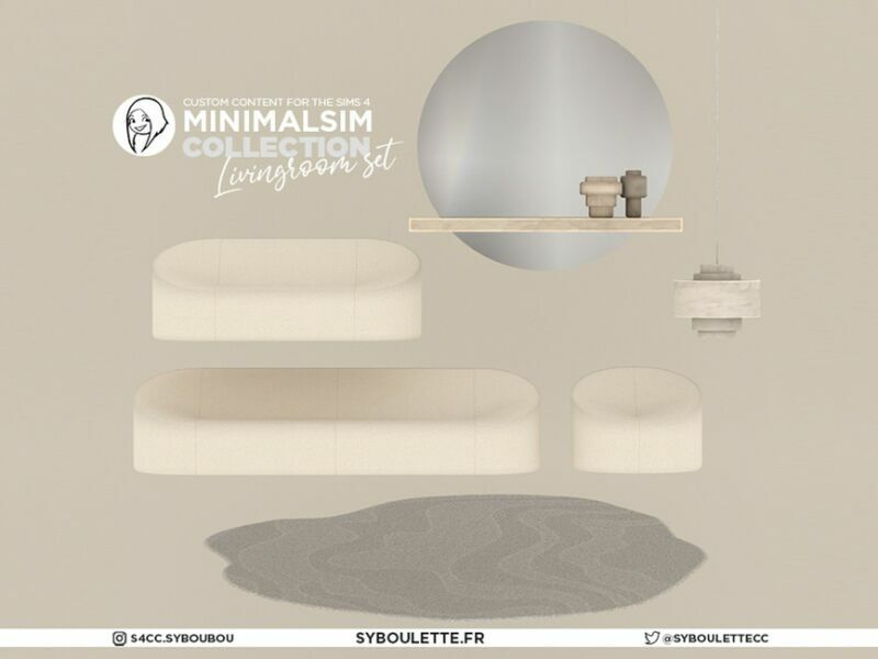 Minimalsim – Minimal LIV By Syboubou 2 sims 4 cc minimalsim minimal liv by syboubou 3
