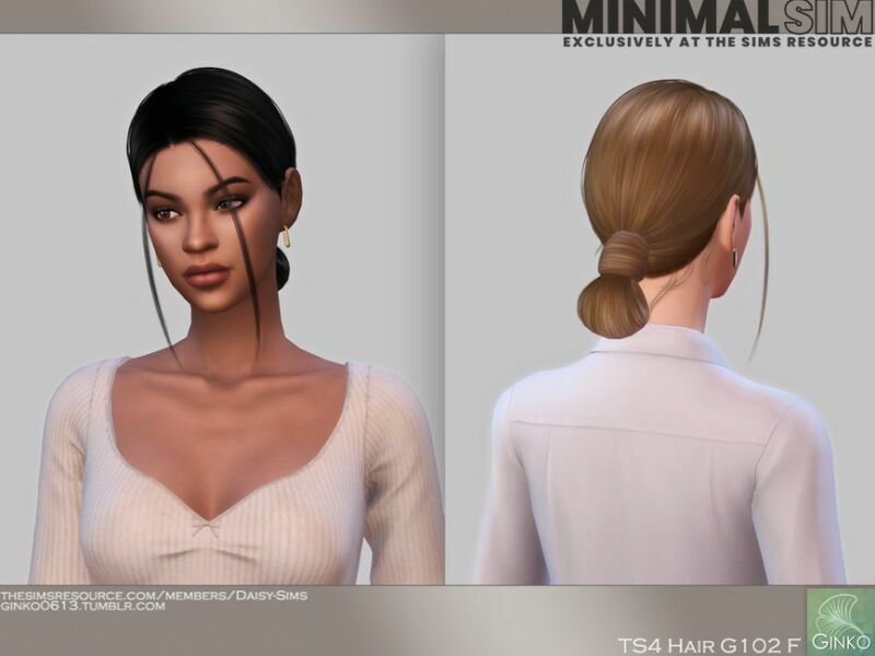 Minimalsim Updo Hairstyle G102 By Daisy-Sims 1 Minimalsim Updo Hairstyle G102 By Daisy-Sims Sims 4 CC