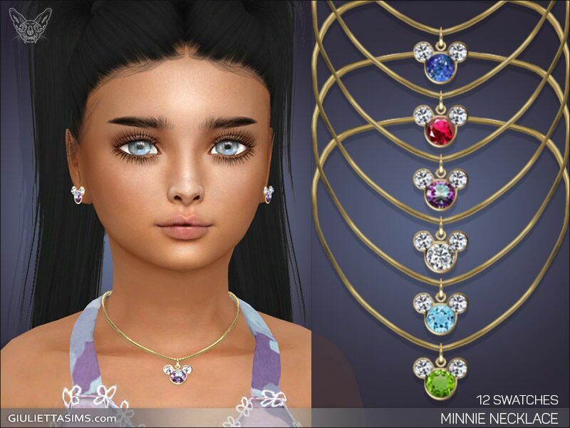Minnie Necklace For Kids By Giulietta 1 Minnie Necklace For Kids By Giulietta Sims 4 CC