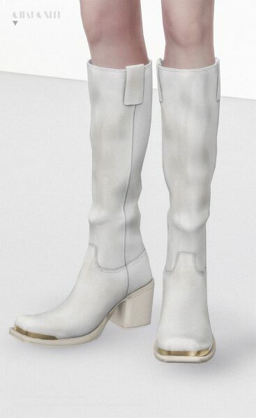 Miumiu Cowgirl Western Long Boots By Charonlee 3 sims 4 cc miumiu cowgirl western long boots by charonlee 2