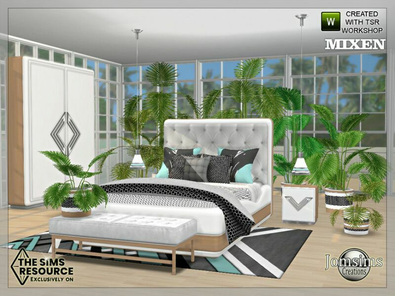 Mixen Bedroom By Jomsims 7 sims 4 cc mixen bedroom by jomsims 2
