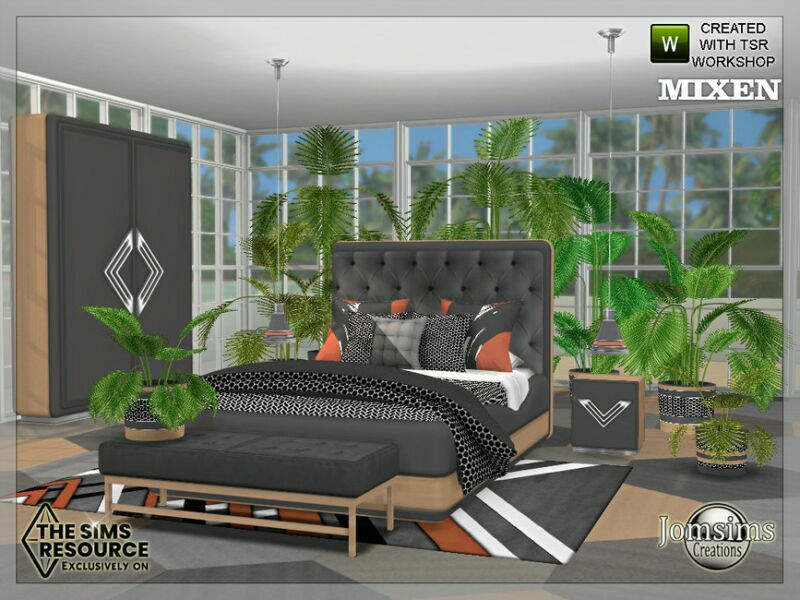 Mixen Bedroom By Jomsims 6 sims 4 cc mixen bedroom by jomsims 4
