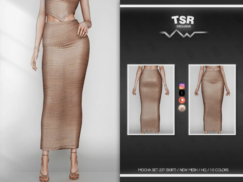 Mocha SET-237 (Skirt) BD733 By Busra-Tr 1 Mocha SET-237 (Skirt) BD733 By Busra-Tr Sims 4 CC