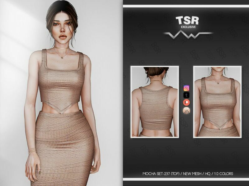 Mocha SET-237 (TOP) BD732 By Busra-Tr 1 Mocha SET-237 (TOP) BD732 By Busra-Tr Sims 4 CC