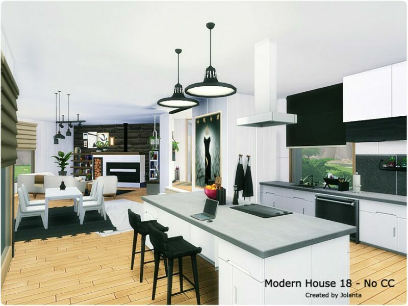 Modern House 18 – NO CC By Jolanta 5 sims 4 cc modern house 18 no cc by jolanta 4