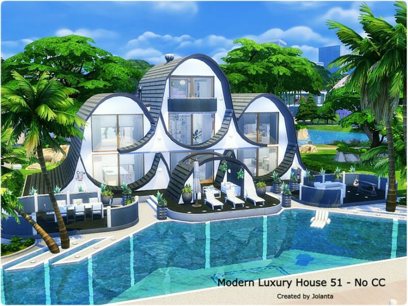 Modern Luxury House 51 – NO CC By Jolanta 1 Modern Luxury House 51 – NO CC By Jolanta Sims 4 CC