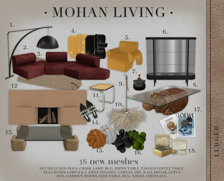 Mohan Living 1 Mohan Living Sims 4 CC