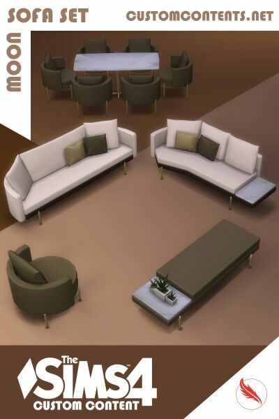 Moon Sofa SET By Mono 2 sims 4 cc moon sofa set by mono 2