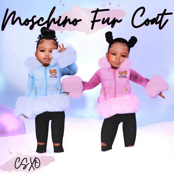 Moschino FUR Coat 1 Moschino FUR Coat Sims 4 CC