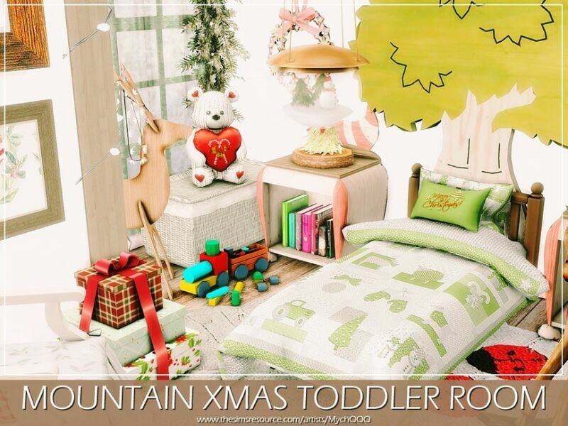 Mountain Xmas Toddler Room By Mychqqq 7 sims 4 cc mountain xmas toddler room by mychqqq 2