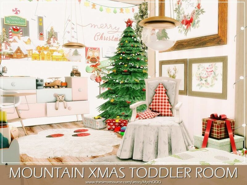 Mountain Xmas Toddler Room By Mychqqq 5 sims 4 cc mountain xmas toddler room by mychqqq 4