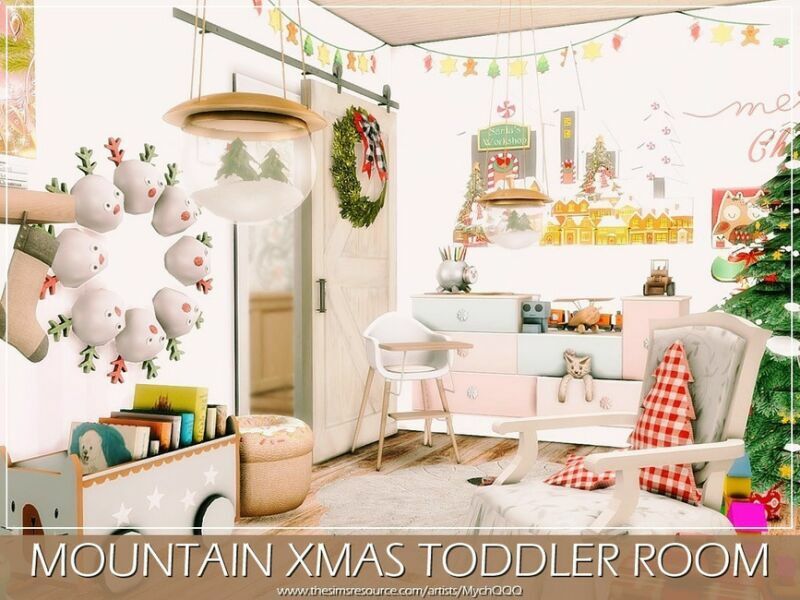 Mountain Xmas Toddler Room By Mychqqq 4 sims 4 cc mountain xmas toddler room by mychqqq 5