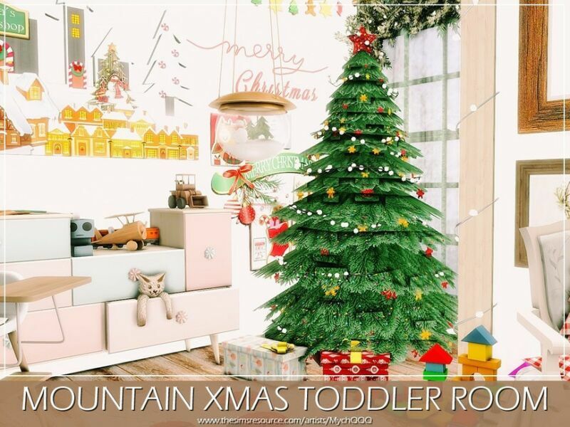 Mountain Xmas Toddler Room By Mychqqq 3 sims 4 cc mountain xmas toddler room by mychqqq 6