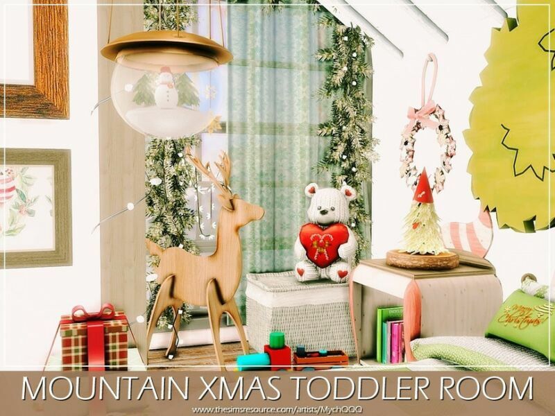 Mountain Xmas Toddler Room By Mychqqq 2 sims 4 cc mountain xmas toddler room by mychqqq 7