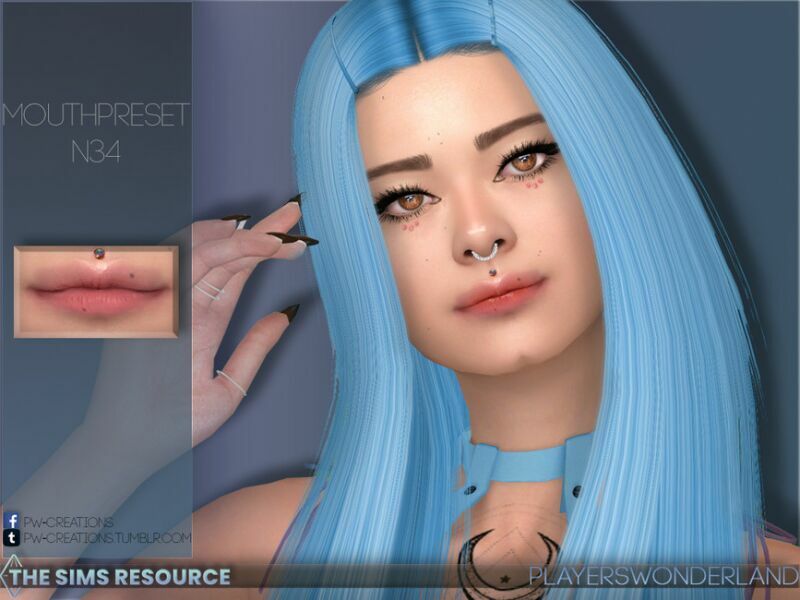 Mouthpreset N34 By Playerswonderland 1 Mouthpreset N34 By Playerswonderland Sims 4 CC