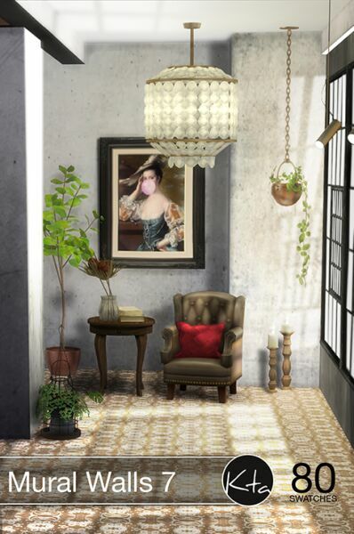 Mural Walls 7 By Ktasims 1 Mural Walls 7 By Ktasims Sims 4 CC