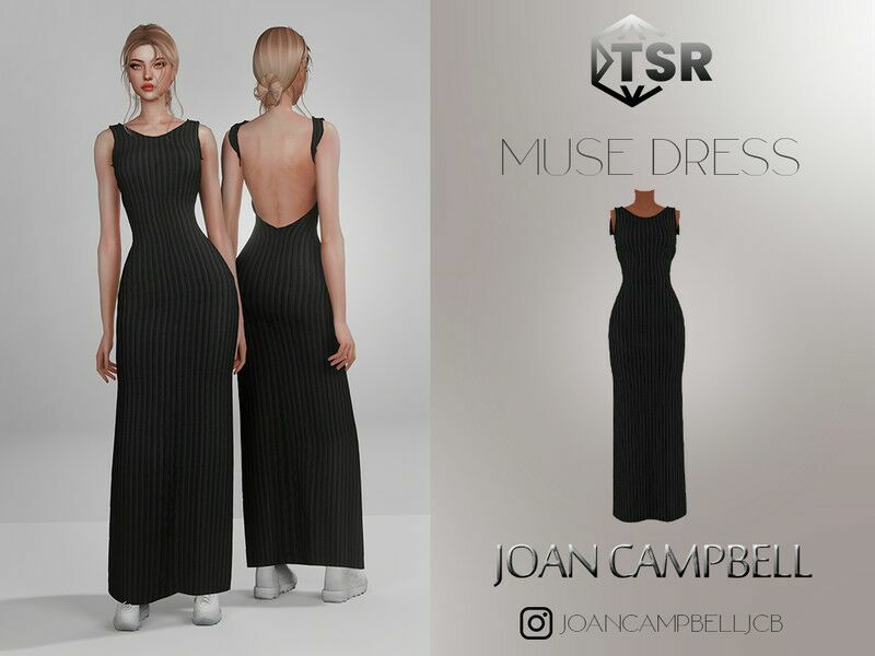 Muse Dress 1 Muse Dress Sims 4 CC
