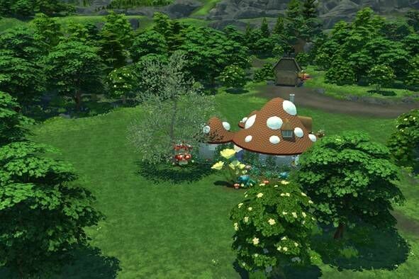 Mushroom Cottage 3 sims 4 cc mushroom cottage 2