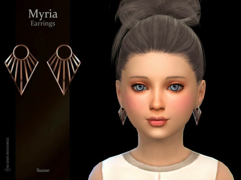 Myria Earrings Child By Suzue 1 Myria Earrings Child By Suzue Sims 4 CC