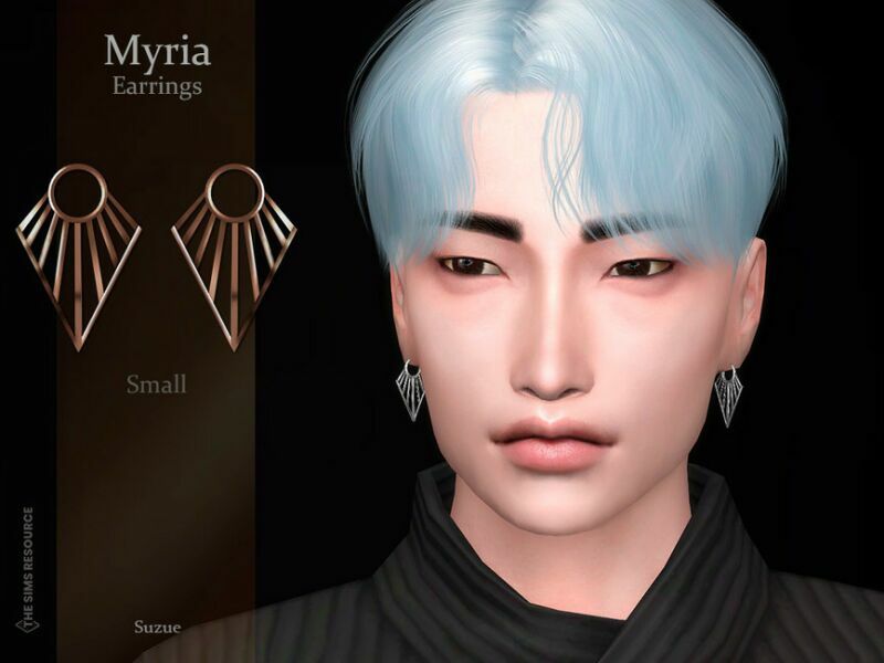 Myria Earrings (Small) By Suzue 1 Myria Earrings (Small) By Suzue Sims 4 CC