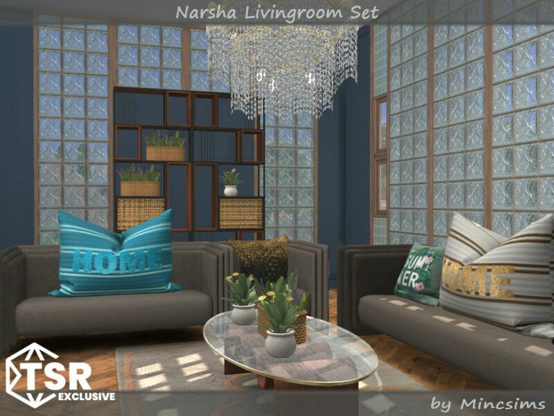 Narsha Livingroom SET By Mincsims 7 sims 4 cc narsha livingroom set by mincsims 2