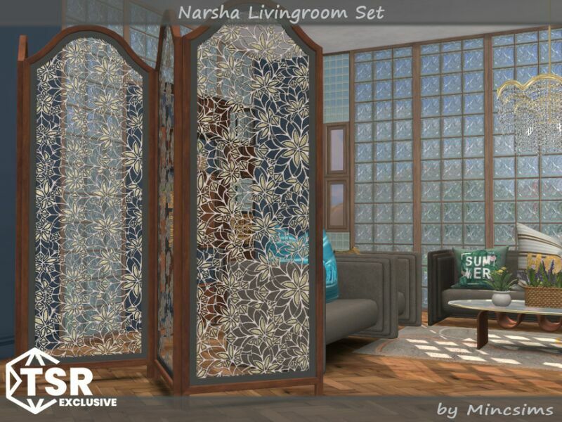 Narsha Livingroom SET By Mincsims 5 sims 4 cc narsha livingroom set by mincsims 3