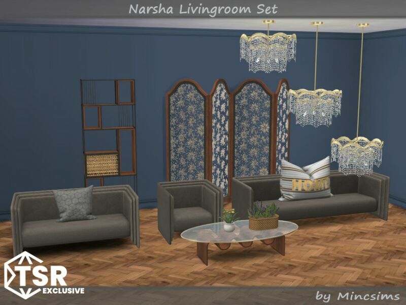 Narsha Livingroom SET By Mincsims 2 sims 4 cc narsha livingroom set by mincsims 7