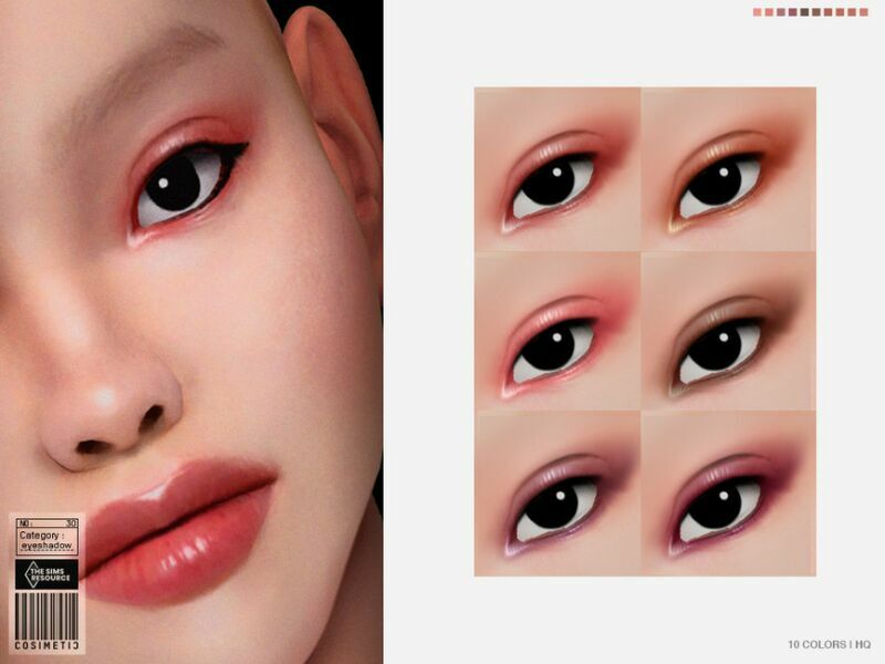 Natural Kawaii Eyeshadow | N30 By Cosimetic 1 Natural Kawaii Eyeshadow | N30 By Cosimetic Sims 4 CC
