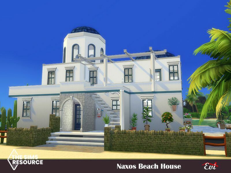 Naxos Beace House_No CC By EVI 7 sims 4 cc naxos beace house no cc by evi 2