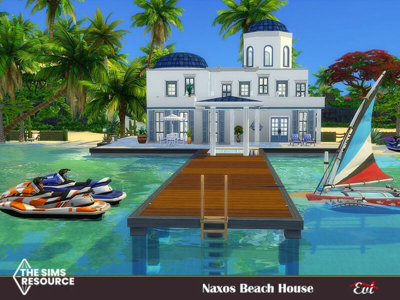 Naxos Beace House_No CC By EVI 6 sims 4 cc naxos beace house no cc by evi 3