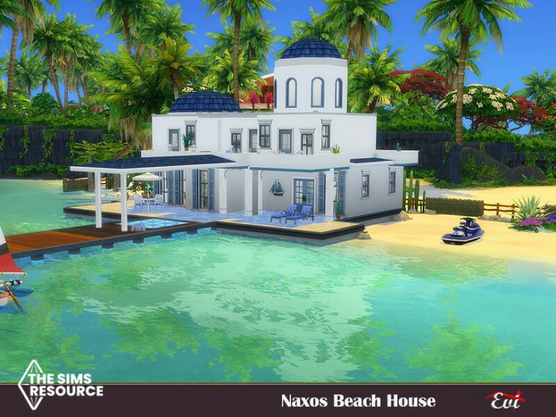 Naxos Beace House_No CC By EVI 5 sims 4 cc naxos beace house no cc by evi 4
