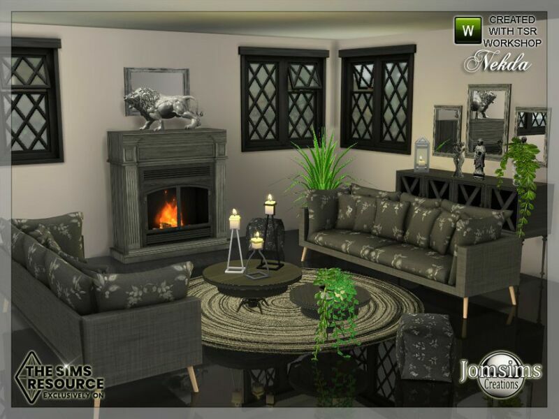 Nekda Livingroom By Jomsims 7 sims 4 cc nekda livingroom by jomsims 2