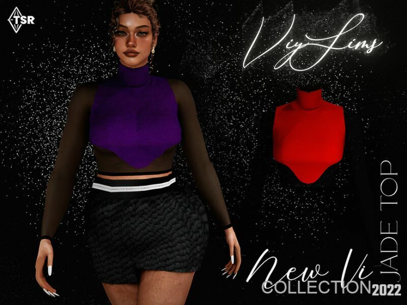 NEW VI Collection – Jade TOP 1 NEW VI Collection – Jade TOP Sims 4 CC