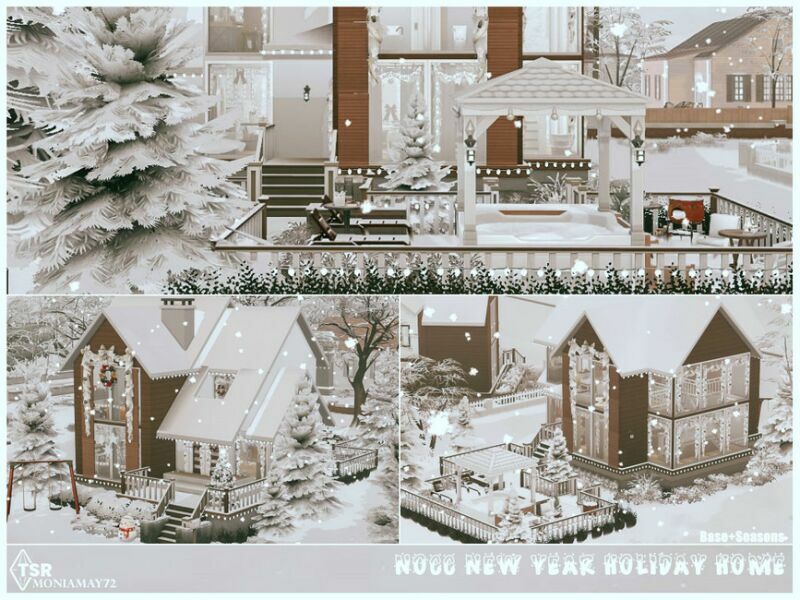NEW Year Holiday Home NO CC By Moniamay72 7 sims 4 cc new year holiday home no cc by moniamay72 3