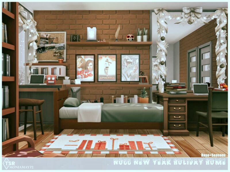 NEW Year Holiday Home NO CC By Moniamay72 3 sims 4 cc new year holiday home no cc by moniamay72 6