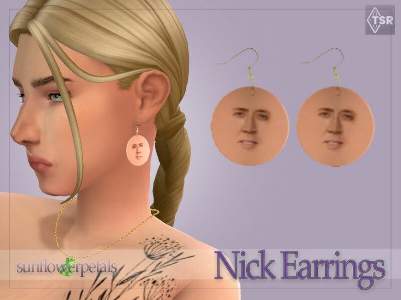Nick Earrings By Sunflowerpetalscc 1 Nick Earrings By Sunflowerpetalscc Sims 4 CC
