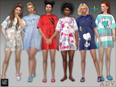 Nightwear For Teens And Young Adults Sims 4 CC