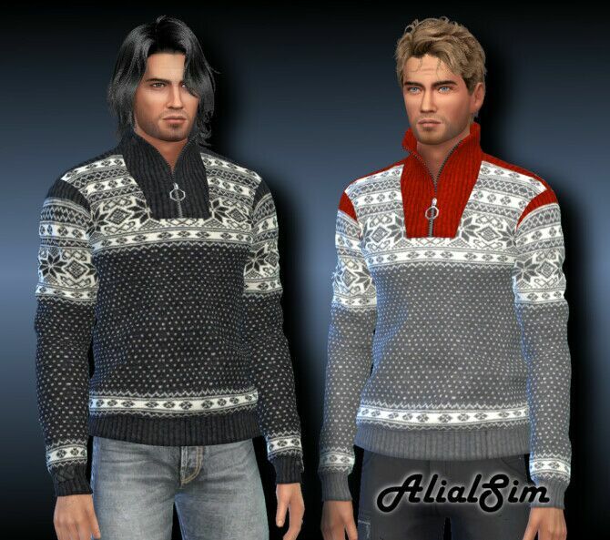 Nordlys Wool Sweater 1 Nordlys Wool Sweater Sims 4 CC