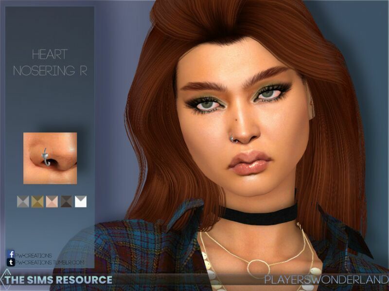 Nosering Heart R By Playerswonderland 1 Nosering Heart R By Playerswonderland Sims 4 CC