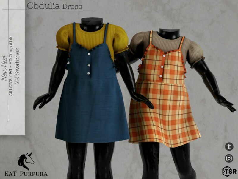 Obdulia Dress By Katpurpura 1 Obdulia Dress By Katpurpura Sims 4 CC