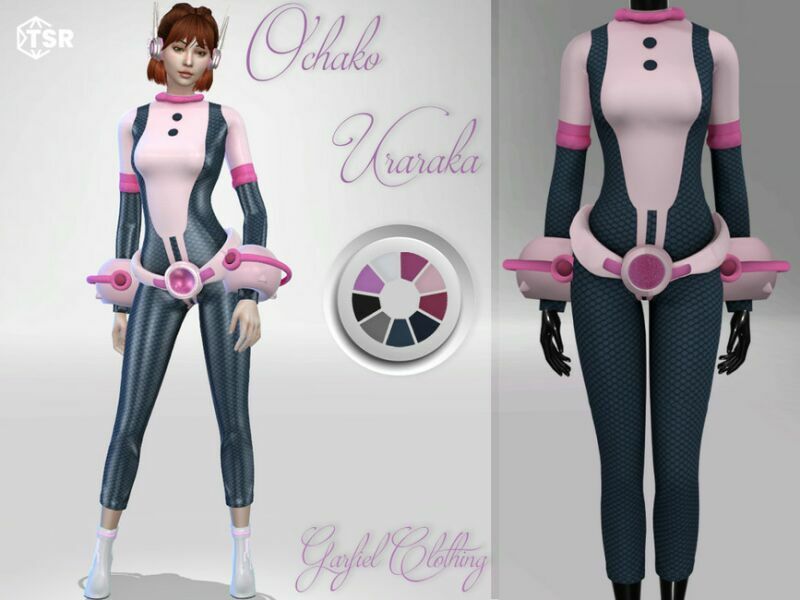 Ochako Uraraka By Garfiel 1 Ochako Uraraka By Garfiel Sims 4 CC