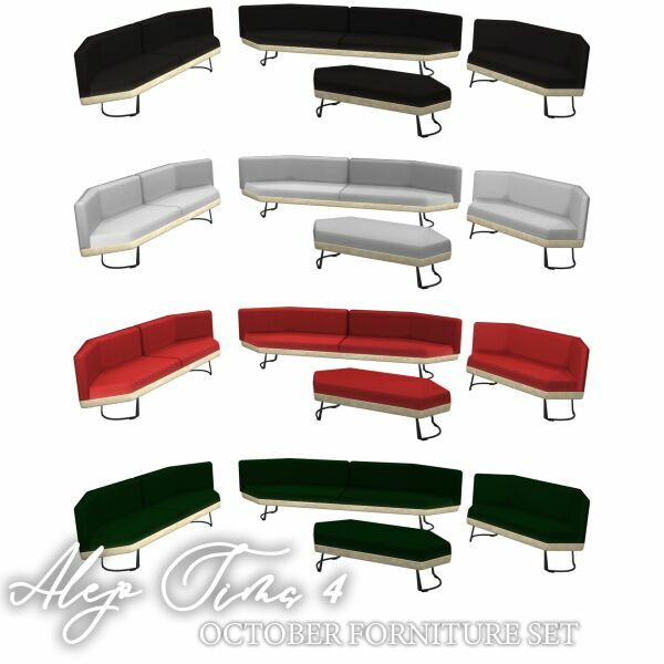 October Furniture SET 3 sims 4 cc october furniture set 2