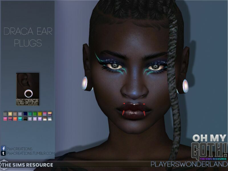 OH MY Goth – Draca EAR Plugs By Playerswonderland 1 OH MY Goth – Draca EAR Plugs By Playerswonderland Sims 4 CC