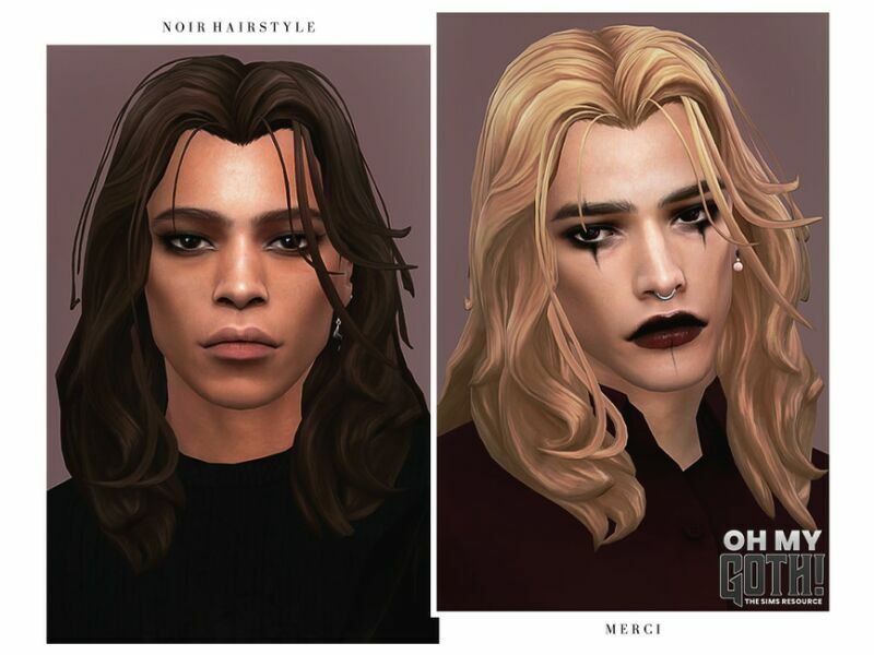 OH MY Goth Noir Hairstyle By '-Merci- 1 OH MY Goth Noir Hairstyle By ‘-Merci- Sims 4 CC