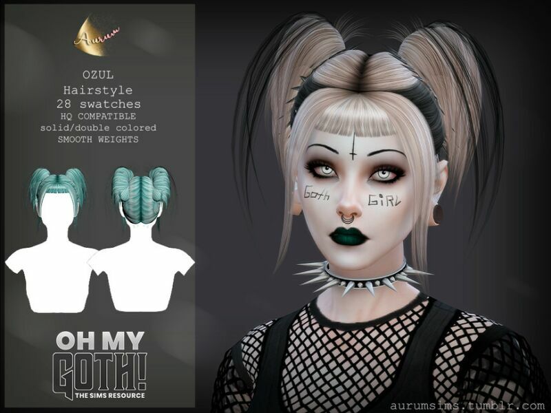 OH MY Goth – Ozul Hairstyle By Aurummusik 2 sims 4 cc oh my goth ozul hairstyle by aurummusik 2
