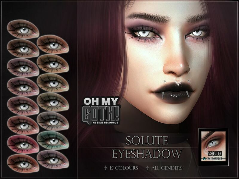 OH MY Goth – Solute Eyeshadow By Remussirion 1 OH MY Goth – Solute Eyeshadow By Remussirion Sims 4 CC