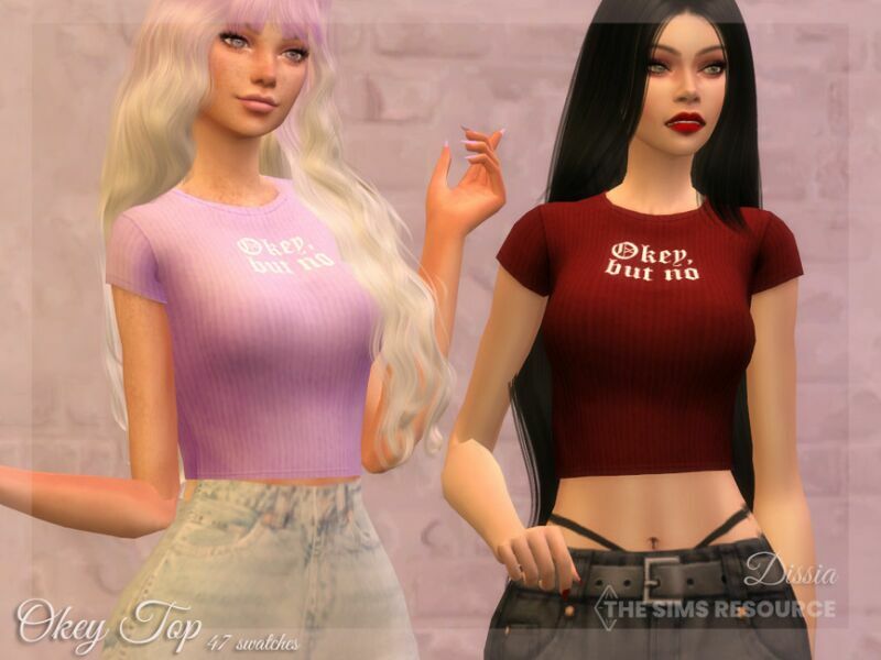 Okey TOP By Dissia 1 Okey TOP By Dissia Sims 4 CC