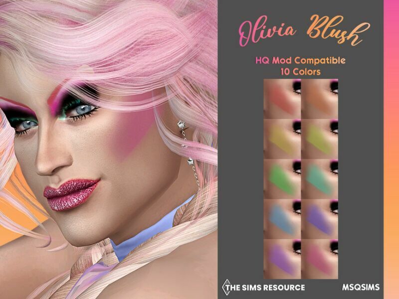 Olivia Blush By Msqsims 1 Olivia Blush By Msqsims Sims 4 CC