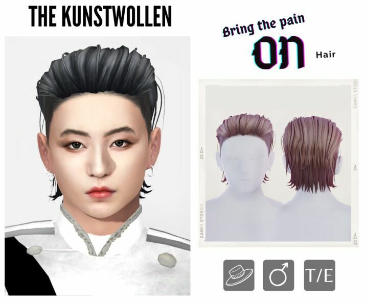 ON Hairstyle 1 ON Hairstyle Sims 4 CC