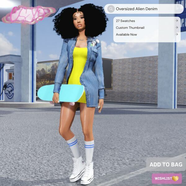 Oversized Alien Denim 👽 3 sims 4 cc oversized alien denim 👽 2